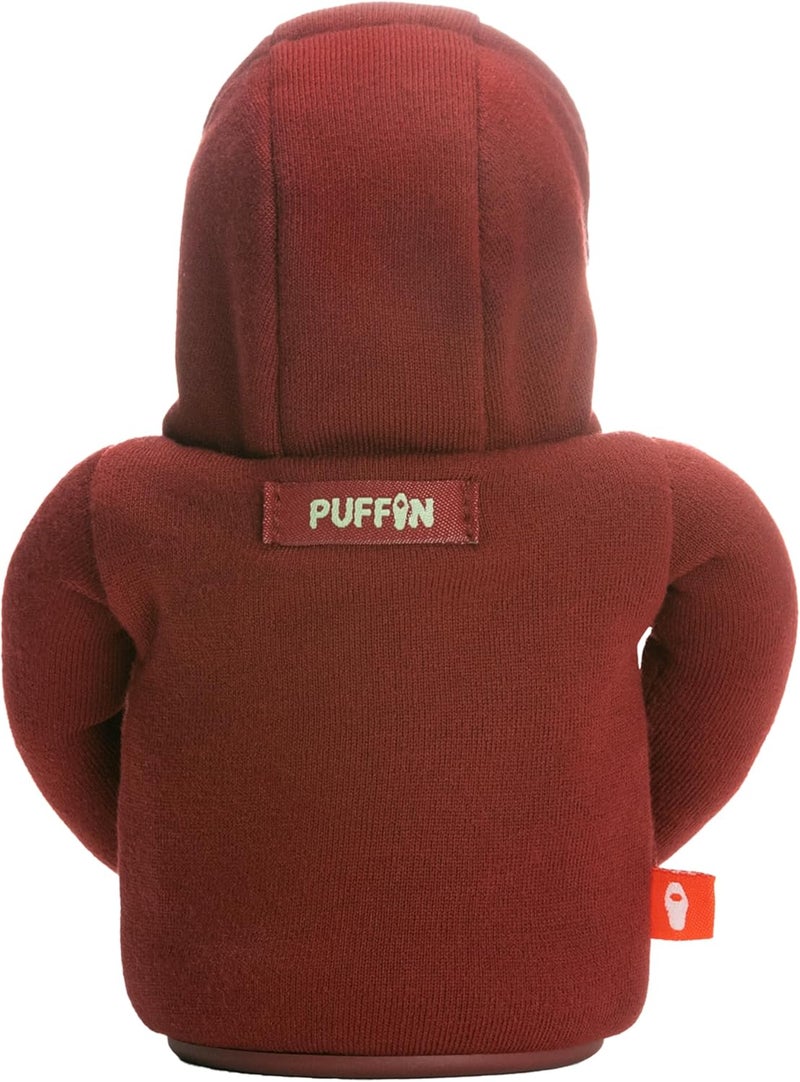PUFFIN جاكيت مشروب هودي - 12 أونصة عازل للعلب - عازل زجاجات البيرة وعلب الصودا، يحافظ على المشروبات باردة - أحمر طوب/وقت الجزيرة - Image 3